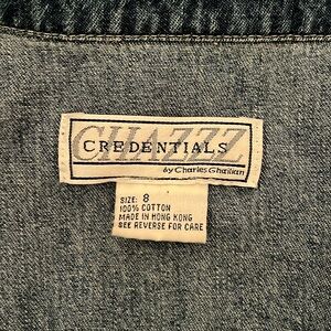 Vintage Denim Shirtwaist Dress. Size 8